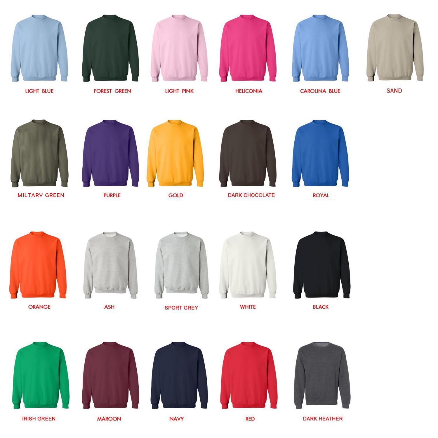 sweatshirt color chart - Ergo Proxy Store