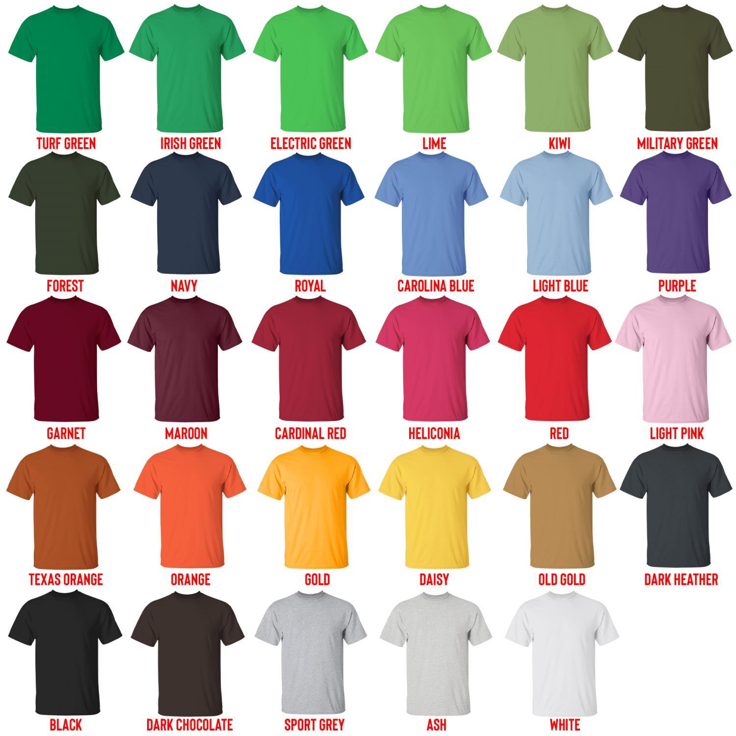 t shirt color chart - Ergo Proxy Store