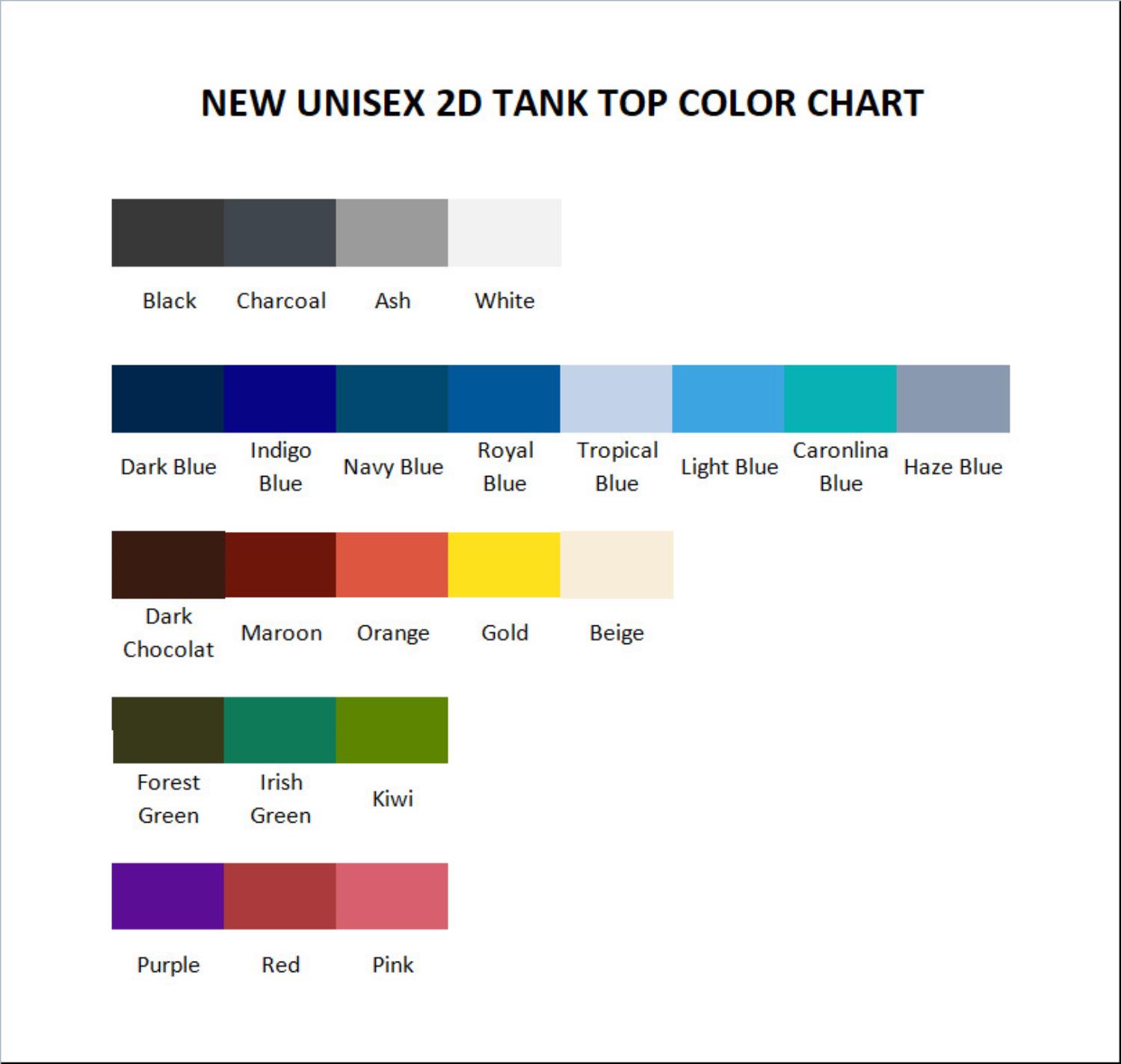 tank top color chart - Ergo Proxy Store
