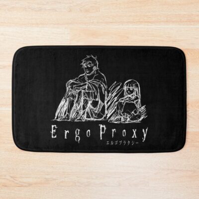 Vincent And Pino Ergo Proxy White Print Bath Mat