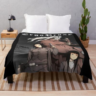 Ergo Proxy Vincent Law Re-l Mayer And Pino Throw Blanket